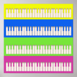 Vier toetsenborden Pop Art Poster<br><div class="desc">Pop kunst was groot in de jaren 60 en 70. Het ontwerp van dit Pop Art Keyboard bestaat uit vier organen/pianoletoetsen voor de kunstvorm. Klik op om het even welke hieronder pictogrammen van het poster aan uitzicht dat poster in groter formaat.</div>