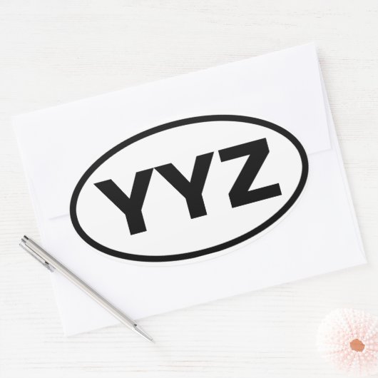 VIER Toronto "YYZ" Ovale Sticker (Envelop)