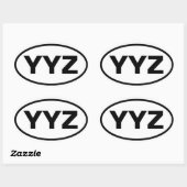VIER Toronto "YYZ" Ovale Sticker (Vel)