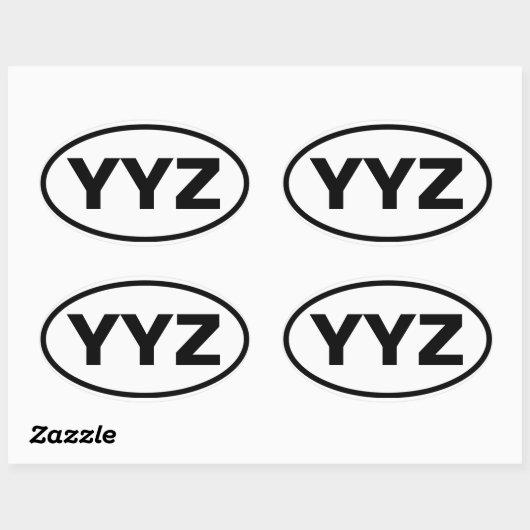 VIER Toronto "YYZ" Ovale Sticker (Vel)