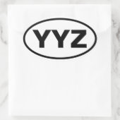 VIER Toronto "YYZ" Ovale Sticker (Tas)