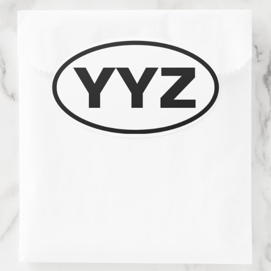 VIER Toronto "YYZ" Ovale Sticker (Tas)