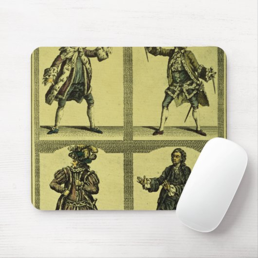 Vier tragische rollen muismat (Met muis)