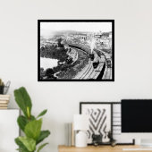 Vier treinen met kleine Herfsten, NY 1890 Poster (Thuiskantoor)