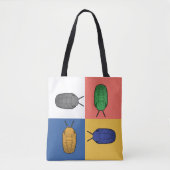 Vier Trilobite Square Dance - Prehistorisch dier Tote Bag (Voorkant)