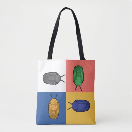 Vier Trilobite Square Dance - Prehistorisch dier Tote Bag (Voorkant)