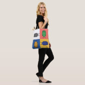 Vier Trilobite Square Dance - Prehistorisch dier Tote Bag (Op model)