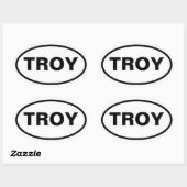 VIER Troy, Alabama Ovale Sticker (Vel)