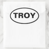 VIER Troy, Alabama Ovale Sticker (Tas)
