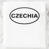 VIER Tsjechië Ovale Sticker (Tas)