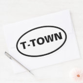VIER Tuscaloosa "T-Town" Ovale Sticker (Envelop)