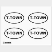 VIER Tuscaloosa "T-Town" Ovale Sticker (Vel)