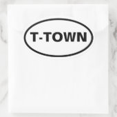 VIER Tuscaloosa "T-Town" Ovale Sticker (Tas)