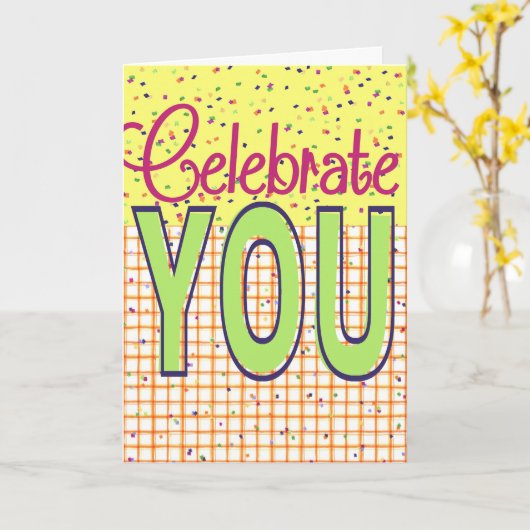 Vier u - Wenskaart Kaart (Gele Bloem)