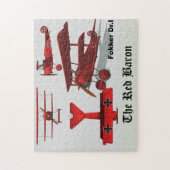 Vier Uitzichten van de Fokker "Red Baron" Legpuzzel (Verticaal)