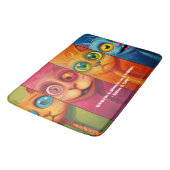 Vier unieke katten badmat (Gekanteld)