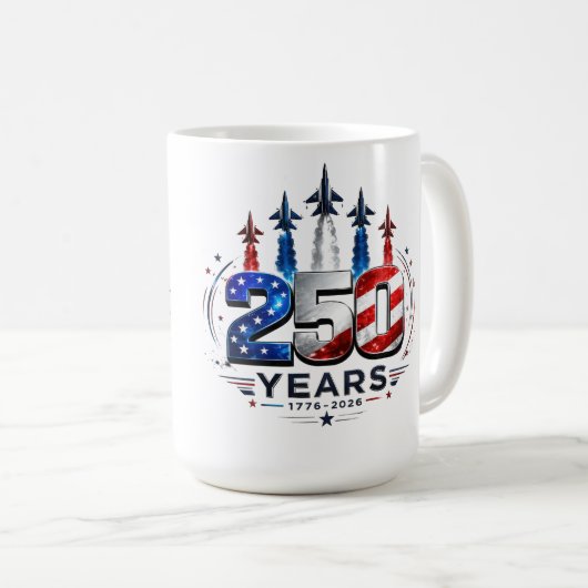 Vier USA 250-jarig Koffiemok (Voorkant rechts)