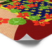 Vier uur en Nasturtium-Poster Poster (Hoek)