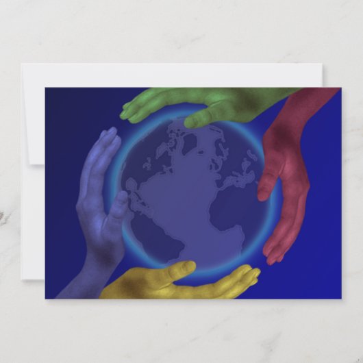 Vier uur op Aarde Uitnodiging (Voorkant)