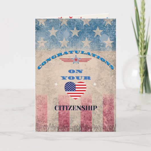 Vier uw Amerikaanse burgerschap – Inspirerend Kaart (Voorkant)