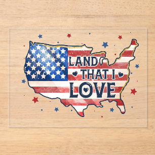 Vier uw Amerikaanse trots met deze prachtige Acryl Uitnodigingen