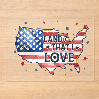 Vier uw Amerikaanse trots met deze prachtige  Acryl Uitnodigingen