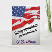 Vier uw nieuwe Amerikaanse staatsburgerschap gefel Kaart (Voorkant)