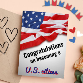 Vier uw nieuwe Amerikaanse staatsburgerschap gefel Kaart