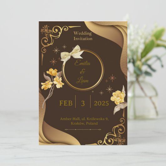 Vier uw speciale dag met deze luxe bro kaart (Staand voorkant)