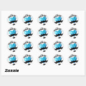 Vier Vaderdag met deze leuke vadersticker  Ronde Sticker (Vel)
