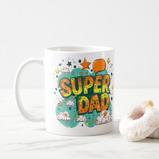 Vier Vaderdag met onze Superpapa Koffiemok (Met donut)