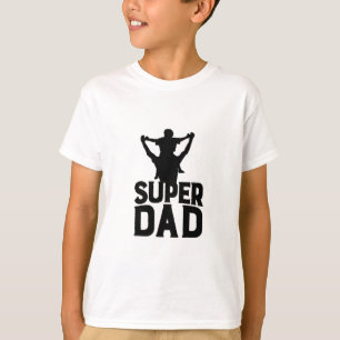 Vier Vaderdag met super papa T-shirt