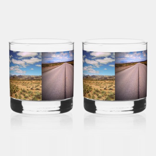 Vier vakanties of reisfoto's whisky glas (Voorkant)