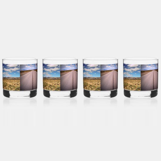 Vier vakanties of reisfoto's whisky glas (Voorkant)