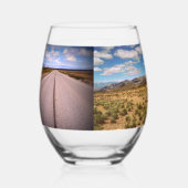 Vier vakanties of reisfoto's wijnglas zonder voet (Links)