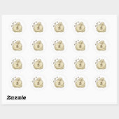 Vier valuta-geldzakken ronde sticker (Vel)