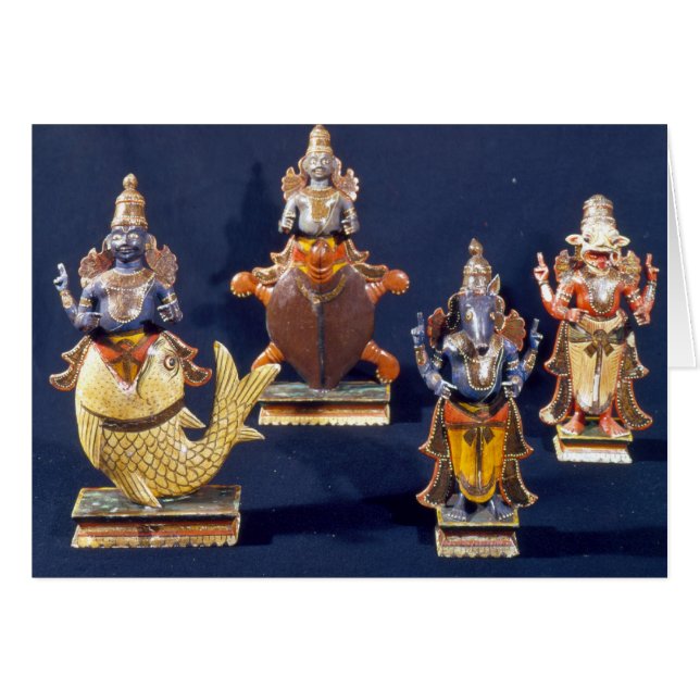 Vier van de incarnaties van Vishnu (Voorkant Horizontaal)