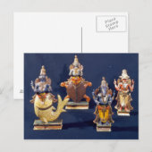 Vier van de incarnaties van Vishnu Briefkaart (Voorkant / Achterkant)