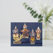 Vier van de incarnaties van Vishnu Briefkaart (Staand voorkant)