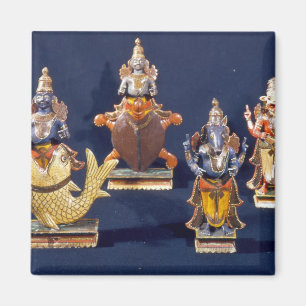 Vier van de incarnaties van Vishnu Magneet