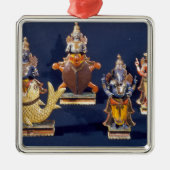 Vier van de incarnaties van Vishnu Metalen Ornament (Voorkant)