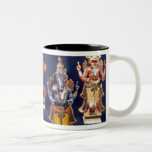 Vier van de incarnaties van Vishnu Tweekleurige Koffiemok (Rechts)