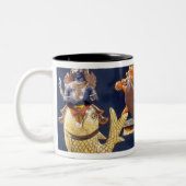 Vier van de incarnaties van Vishnu Tweekleurige Koffiemok (Links)