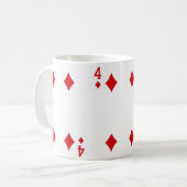 Vier van Diamonds Spelen Kaart Koffiemok (Voorkant links)