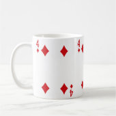 Vier van Diamonds Spelen Kaart Koffiemok (Links)