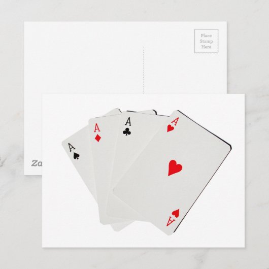 Vier van een soort Aces Briefkaart (Voorkant / Achterkant)