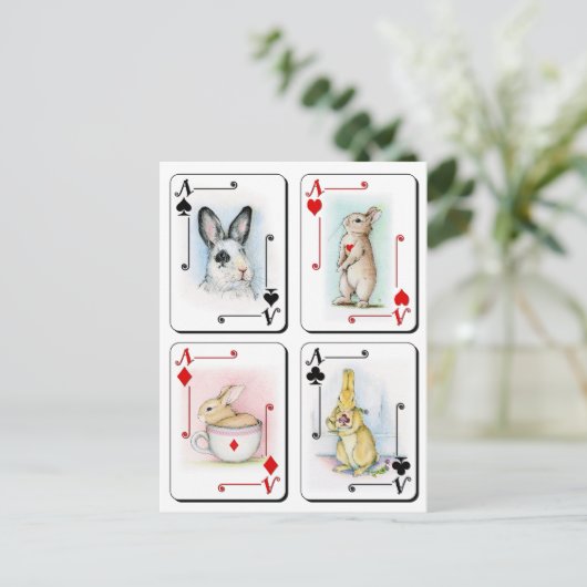 Vier van een soort briefkaart (Staand voorkant)