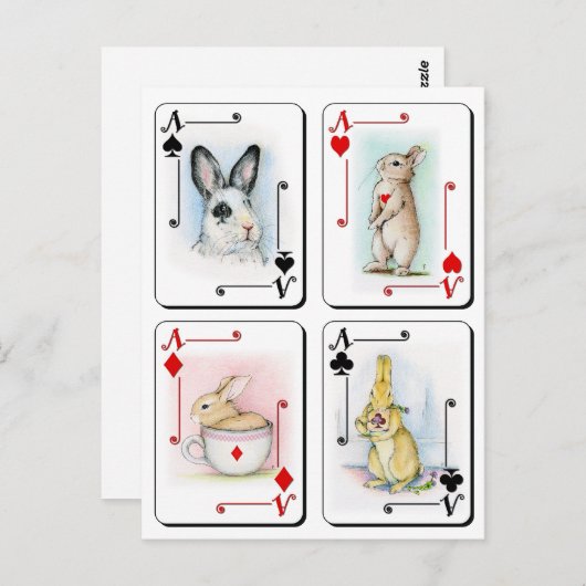 Vier van een soort briefkaart (Voorkant / Achterkant)