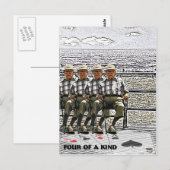 Vier van een soort briefkaart (Voorkant / Achterkant)