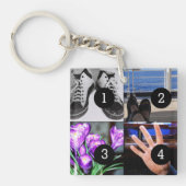 Vier van je foto's maken je eigen aandenken sleutelhanger (voorkant)